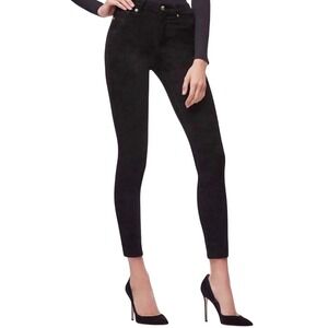 GOOD AMERICAN Good Legs Suede-Like Skinny Jeans in Black Size 12/31 NWOT